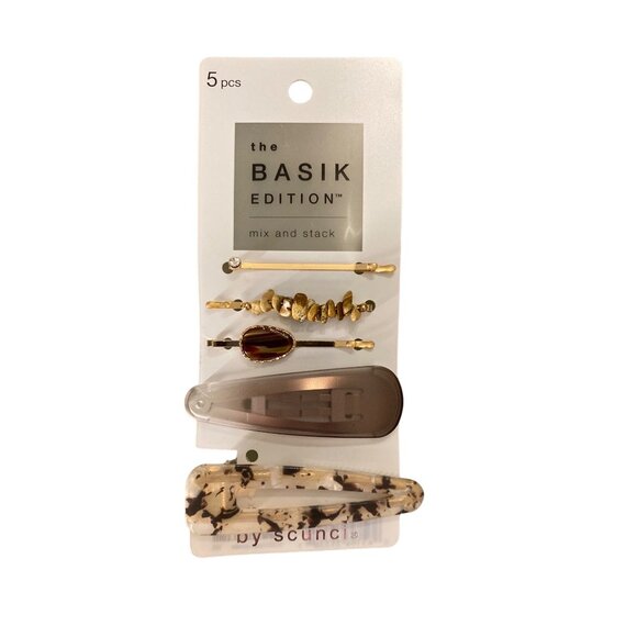 Scunci Hair Accessories Bundle: Claw Clips Elastics & Bobby Pins Set - Picture 5 of 5